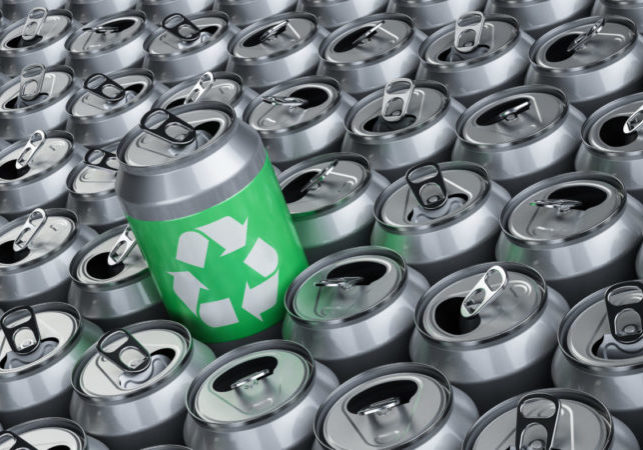 Soda cans recycling, aluminum recycling